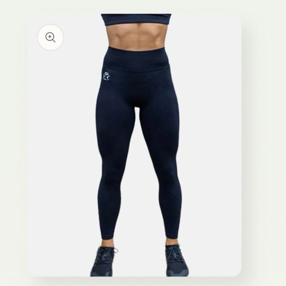 Lunarbody Leggings Womens Small Compression Seamless Black Ruched Butt Running